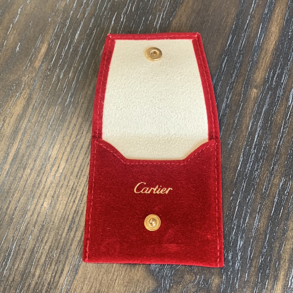 Cartier felt jewelry bag
